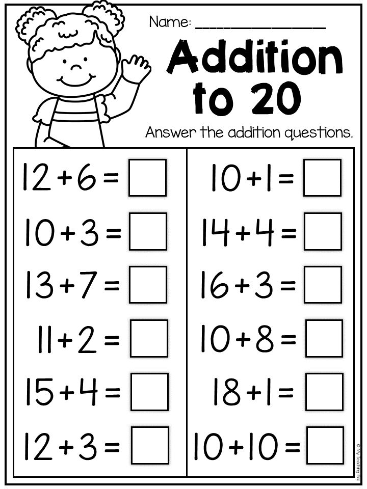 First Grade Addition and Subtraction Worksheets | 1st grade math ...