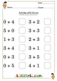 Simple Addition , Class 1 worksheets, Downloadable printable ...