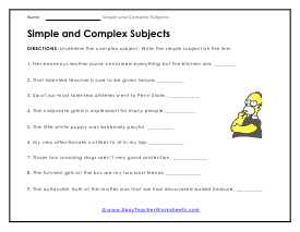 simple and compound subjects and predicates worksheet