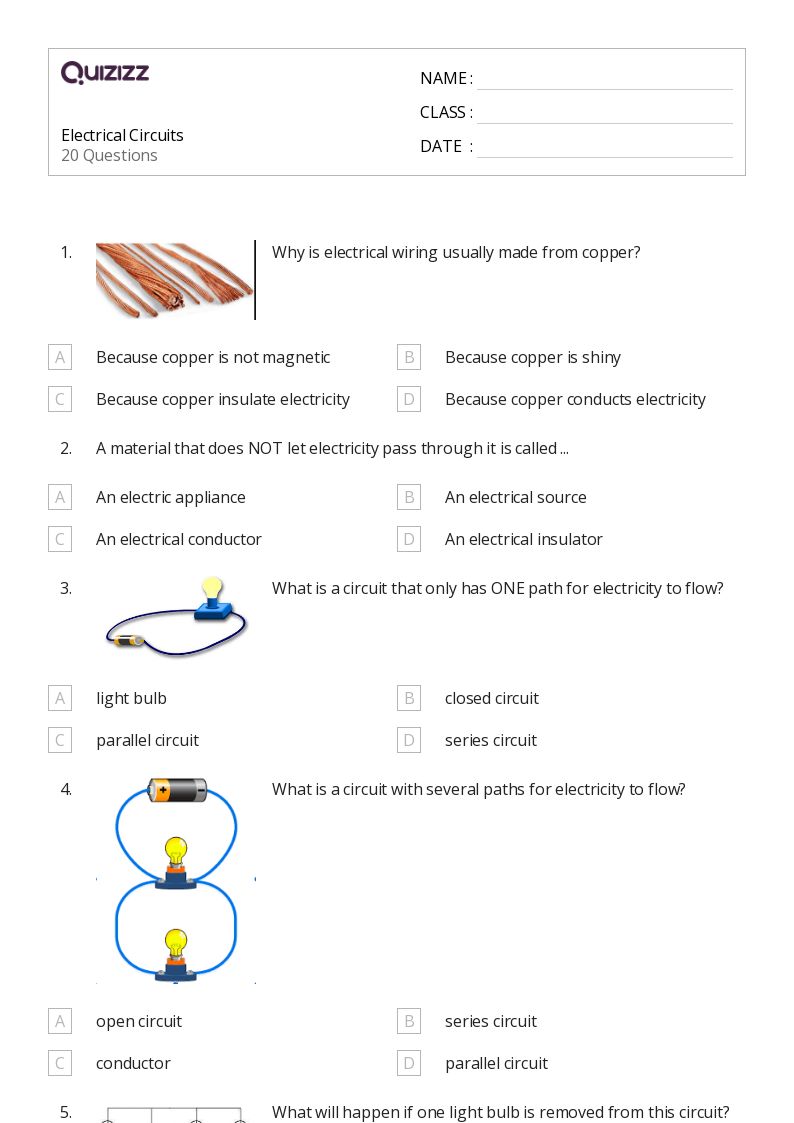 50+ circuits worksheets on Quizizz | Free &  Printable