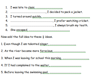 Simple, compound and complex sentences worksheet  