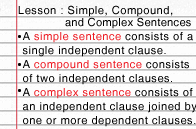 simple compound and complex sentences worksheet with answers