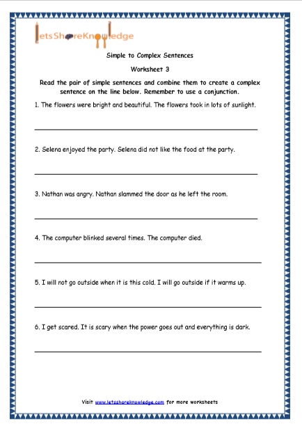 Grade 4 English Resources Printable Worksheets Topic: Simple ...