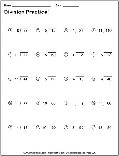 Simple Division Worksheets for Kids | Free Printable PDF - Tims ...