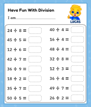 Math Worksheets. Division Worksheets for Kids. Free Printables to ...