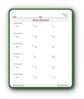 Printable Division Worksheets for Teachers | Math Champions