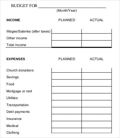 8+ Family Budget Worksheet Templates - Word, PDF, Excel