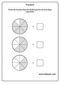 Simple Fraction Worksheet, Kindergarten Teachers Resources,Play ...