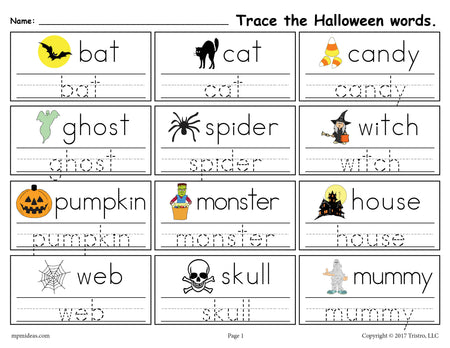38 Free Halloween Worksheets &  Printables