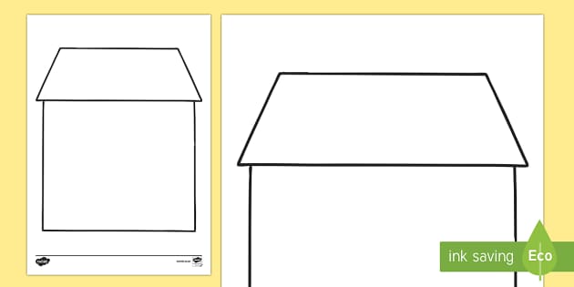 simple house template printable