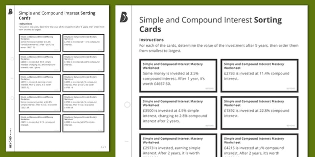 ? Simple and Compound Interest PDF | Beyond Maths