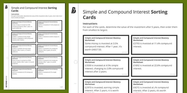 ? Simple and Compound Interest PDF | Beyond Maths