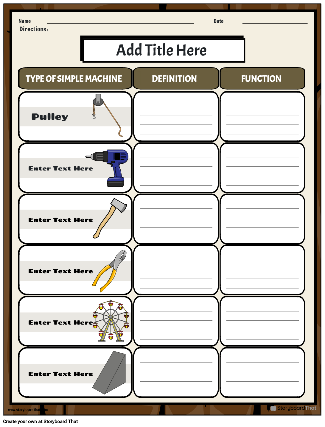 simple machine worksheet middle school