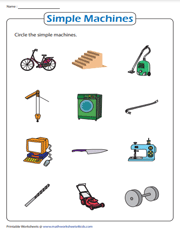 simple machines for kids worksheet