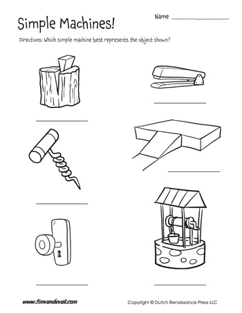 simple machines for kids worksheet