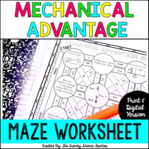 simple machines mechanical advantage worksheet