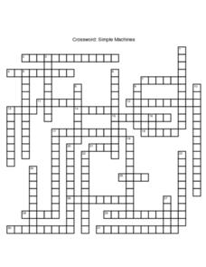 Crossword: Simple Machines Worksheet for 6th - 7th Grade | Lesson ...