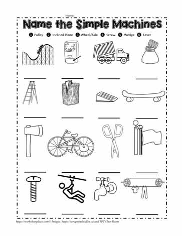 Simple Machine Quiz Worksheets