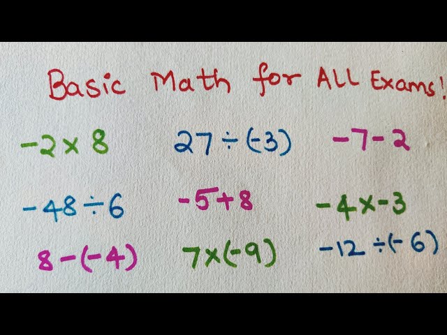 Basic Maths | Must know these Mathematics Rules For All Exams ...