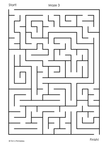 Easy Mazes Vol. 1 - Tims Printables