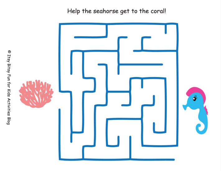 Free Ocean Animals Printable Mazes for Kids | Kids Activities Blog