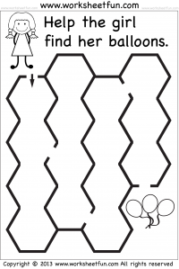 Beginner Mazes / FREE Printable Worksheets - Worksheetfun