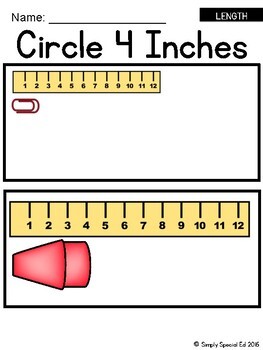 Measurement Math Workbook for Special Ed (Simple Math Special Ed Set 2)