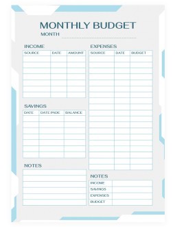 simple monthly expense worksheet