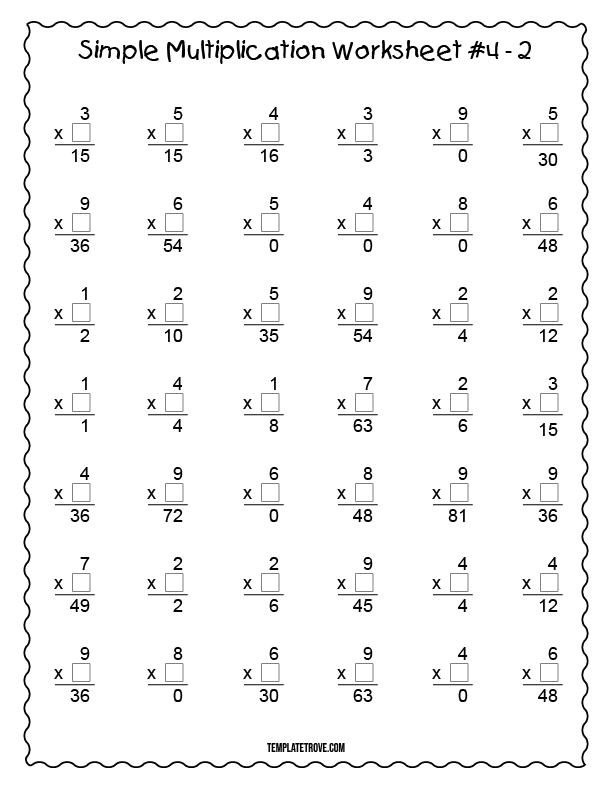 Multiplication Worksheets For 3rd Grade - Worksheets Library