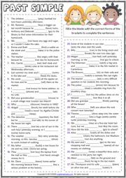 Past Simple ESL Gap Fill Exercise Worksheet