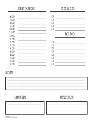 Free Daily Planner Template | Customize then Print