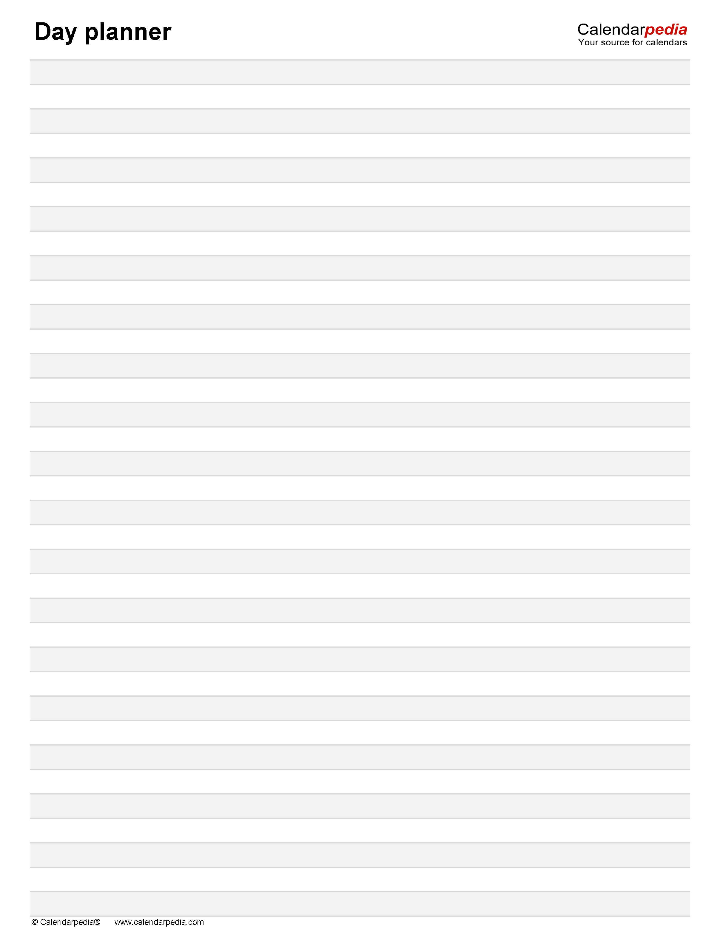 simple printable daily planner
