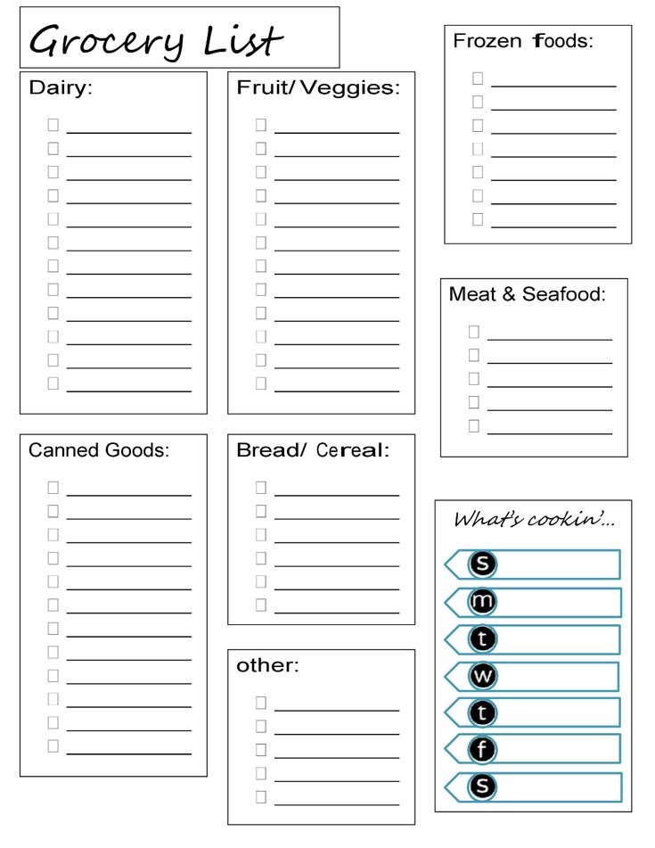 24 Printable Grocery List Templates (+Shopping Lists)