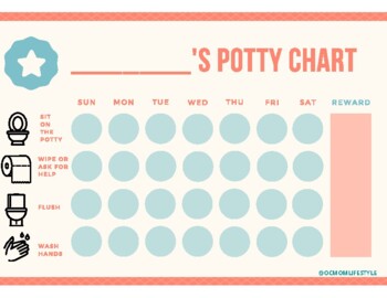 simple printable potty chart