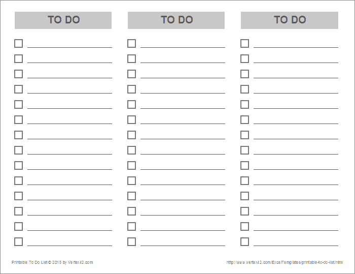 Printable To Do List