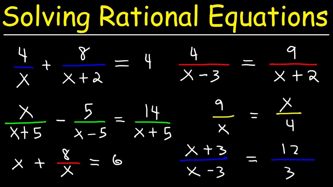 simple rational equations worksheet