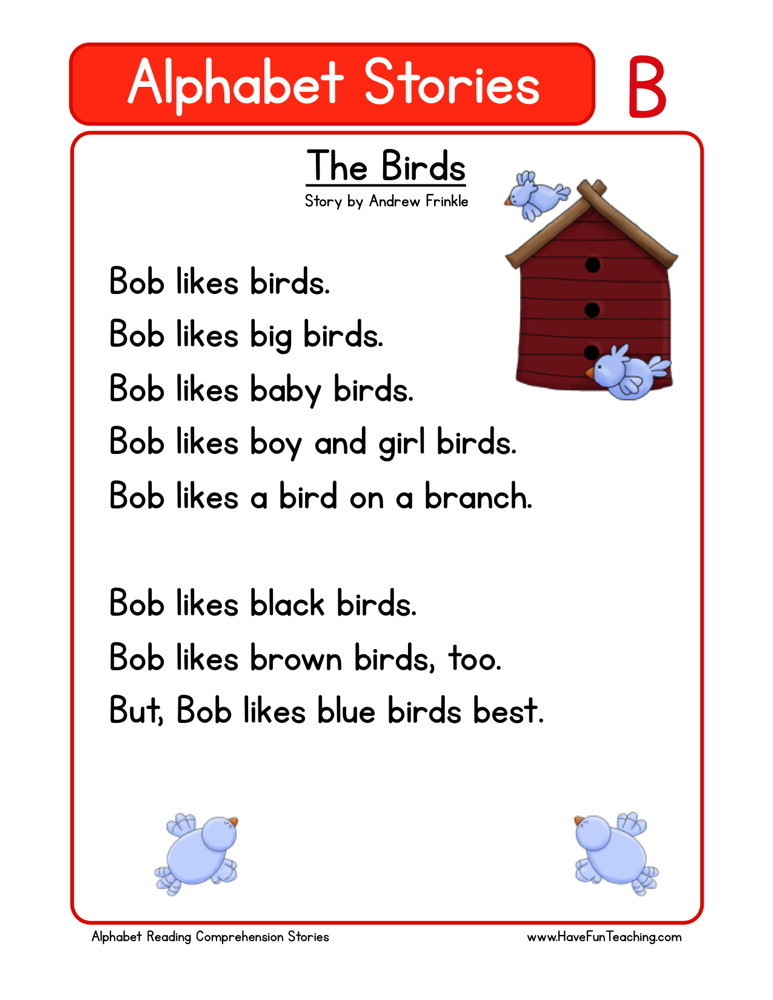 simple reading comprehension worksheet