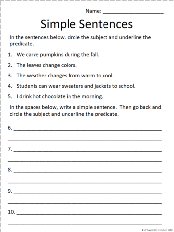 Sentence Type Mini Unit - A Teachable Teacher