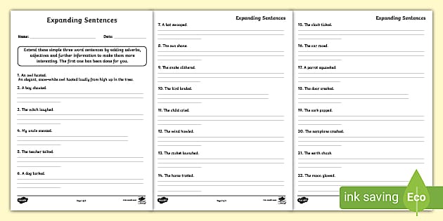 Compound Sentence Worksheet PDF ELA Grammar Activity, 53% OFF