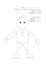 Mr. Happy´s Basic Shapes - ESL worksheet by littlert