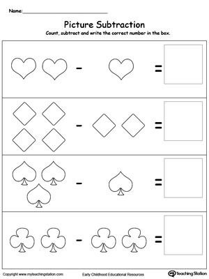FREE* Learn Subtraction Using Shapes | MyTeachingStation.com