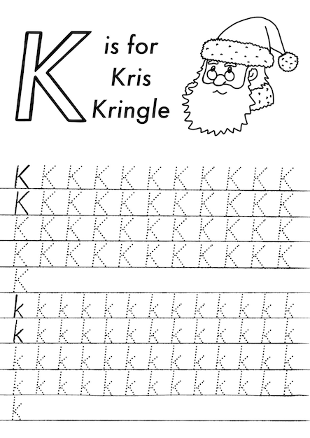 Premium Vector | Christmas and new year preschool abc tracing ...