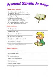 Present simple exercises - ESL worksheet by edylec