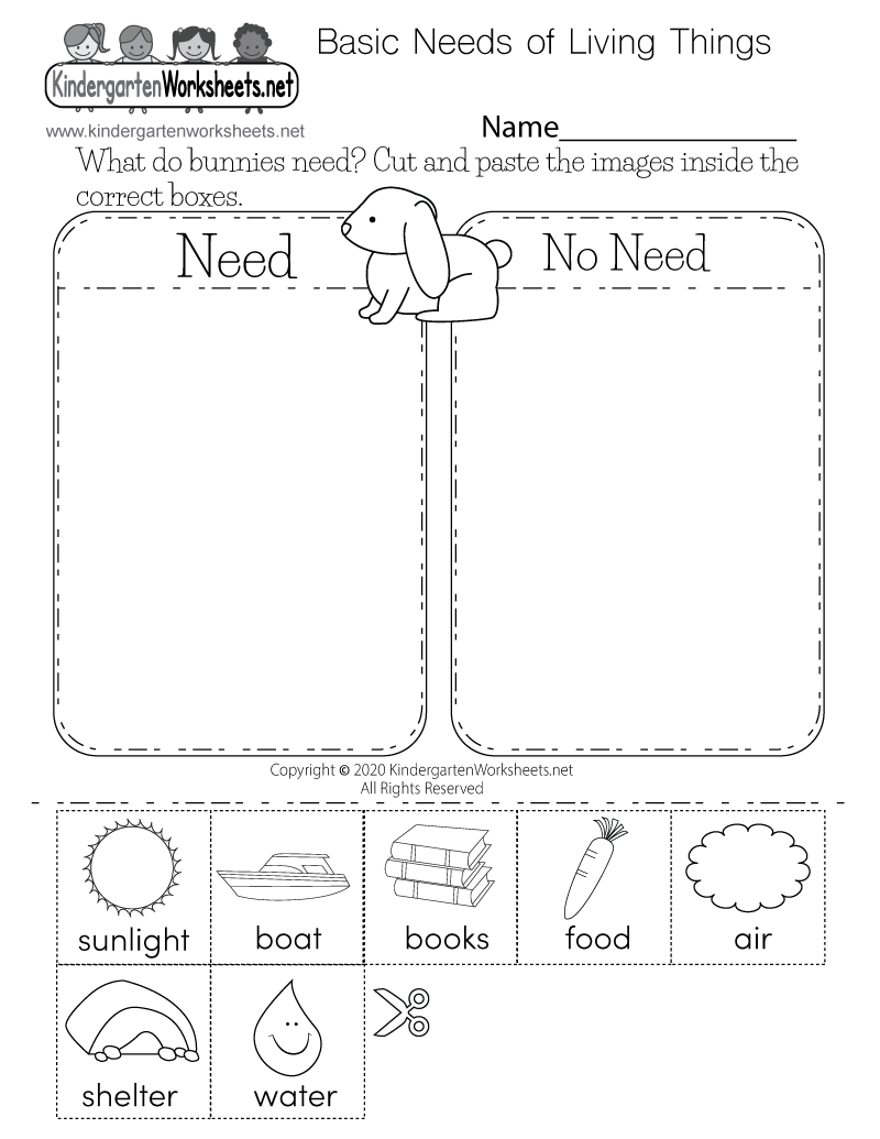 simple worksheet for kindergarten