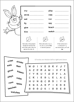 Present simple worksheets | English grammar printables for kids