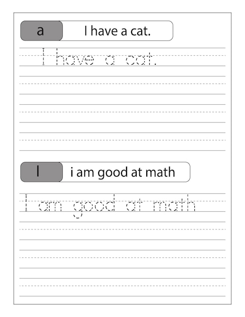 Premium Vector | Writing The Simple Sentences Alphabet Activity ...