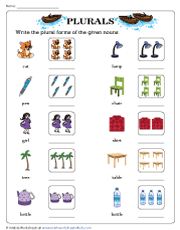 Singular and Plural Nouns Worksheets