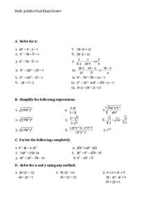Simplifying Expressions Worksheet for 11th Grade | Lesson Planet