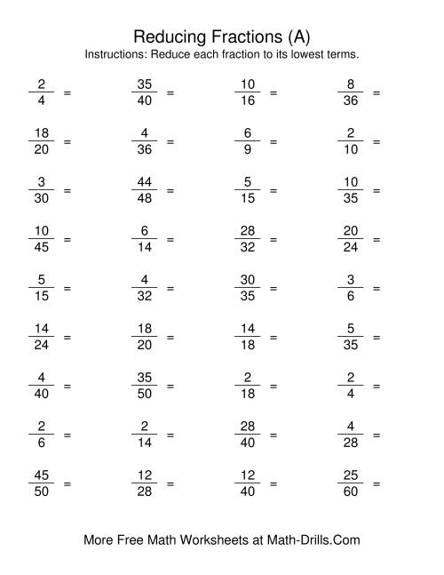 simplifying fractions worksheet 5th grade