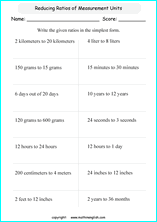simplifying ratio worksheet for grade 7
